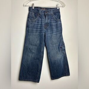 Y2K Levi’s Strauss Workwear Jeans kids Boy 8 Carpenter Baggy Hip-Hop Dark Blue